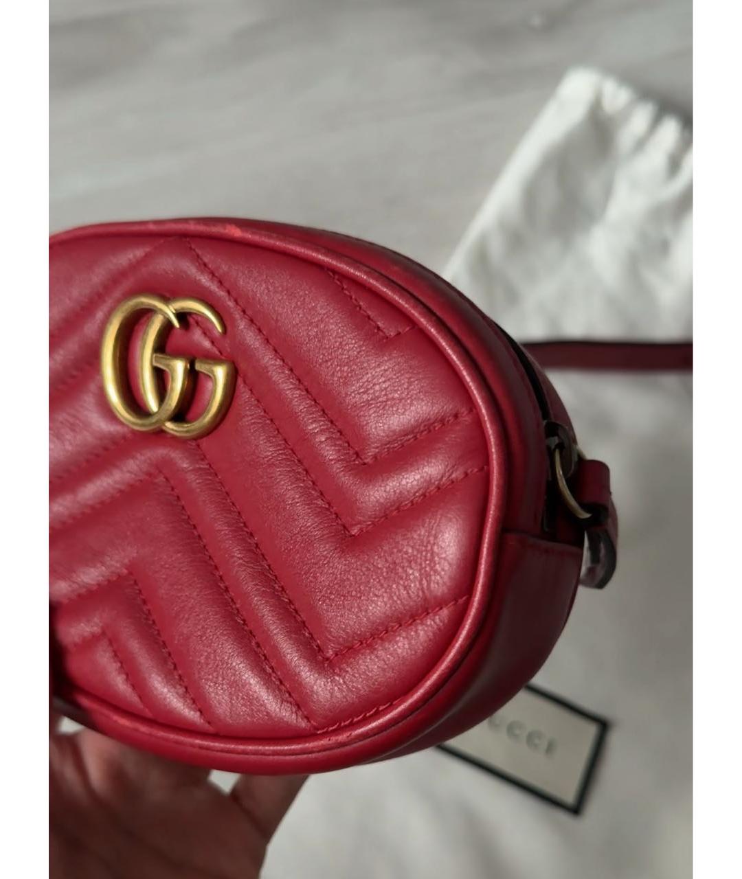 GUCCI Красная кожаная поясная сумка, фото 2