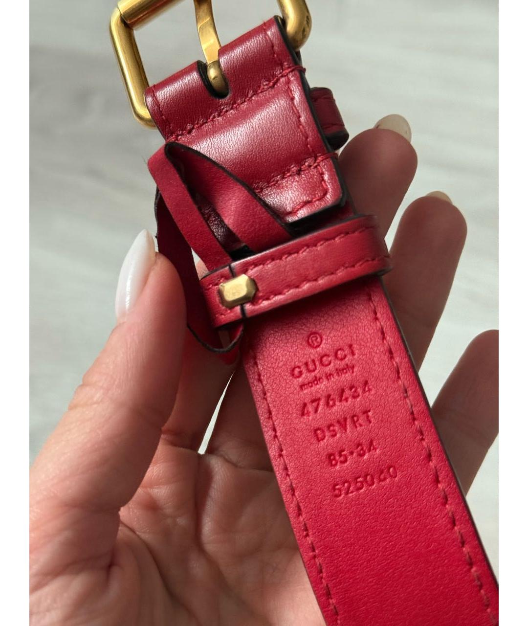 GUCCI Красная кожаная поясная сумка, фото 5