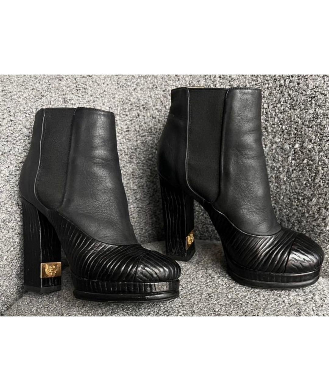 CHANEL Черные кожаные ботильоны, фото 7