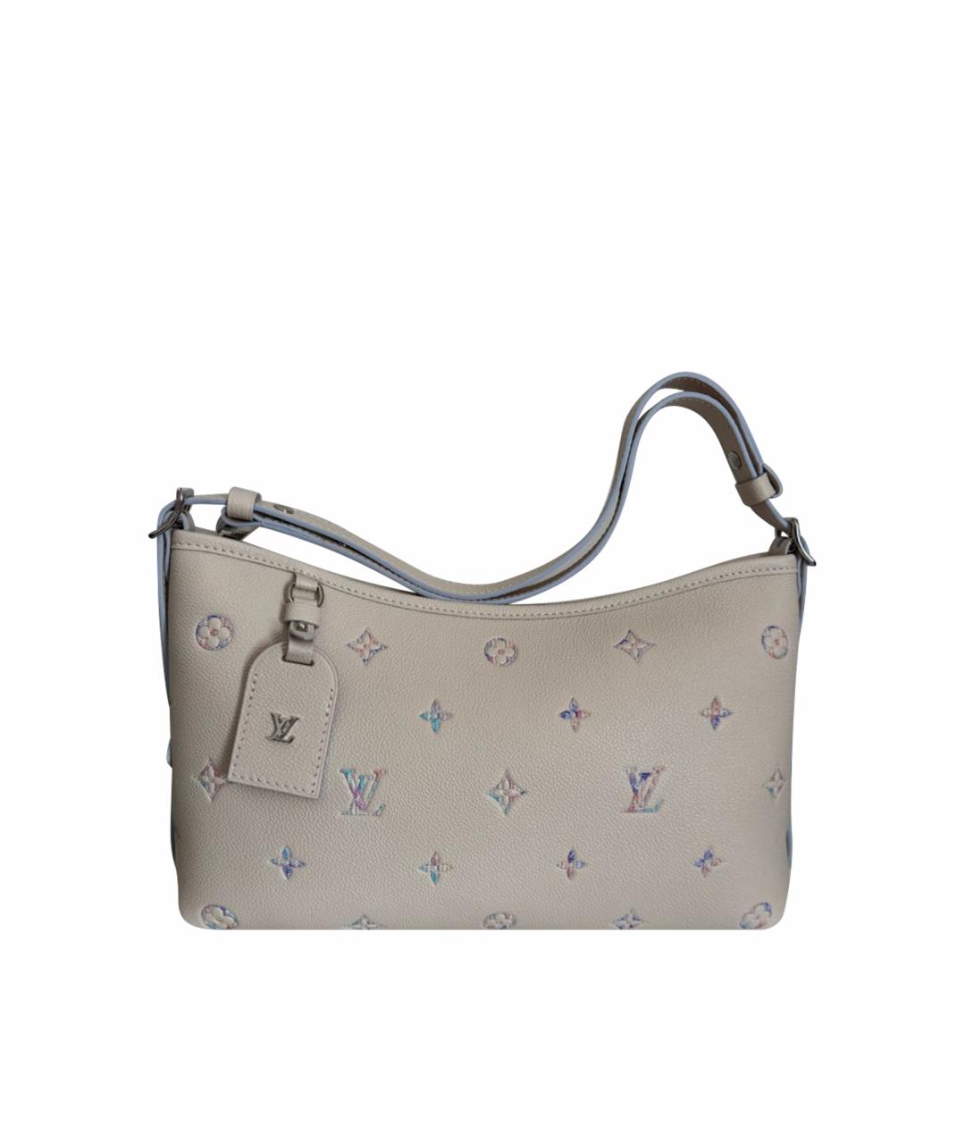 LOUIS VUITTON Белая кожаная сумка с короткими ручками, фото 1
