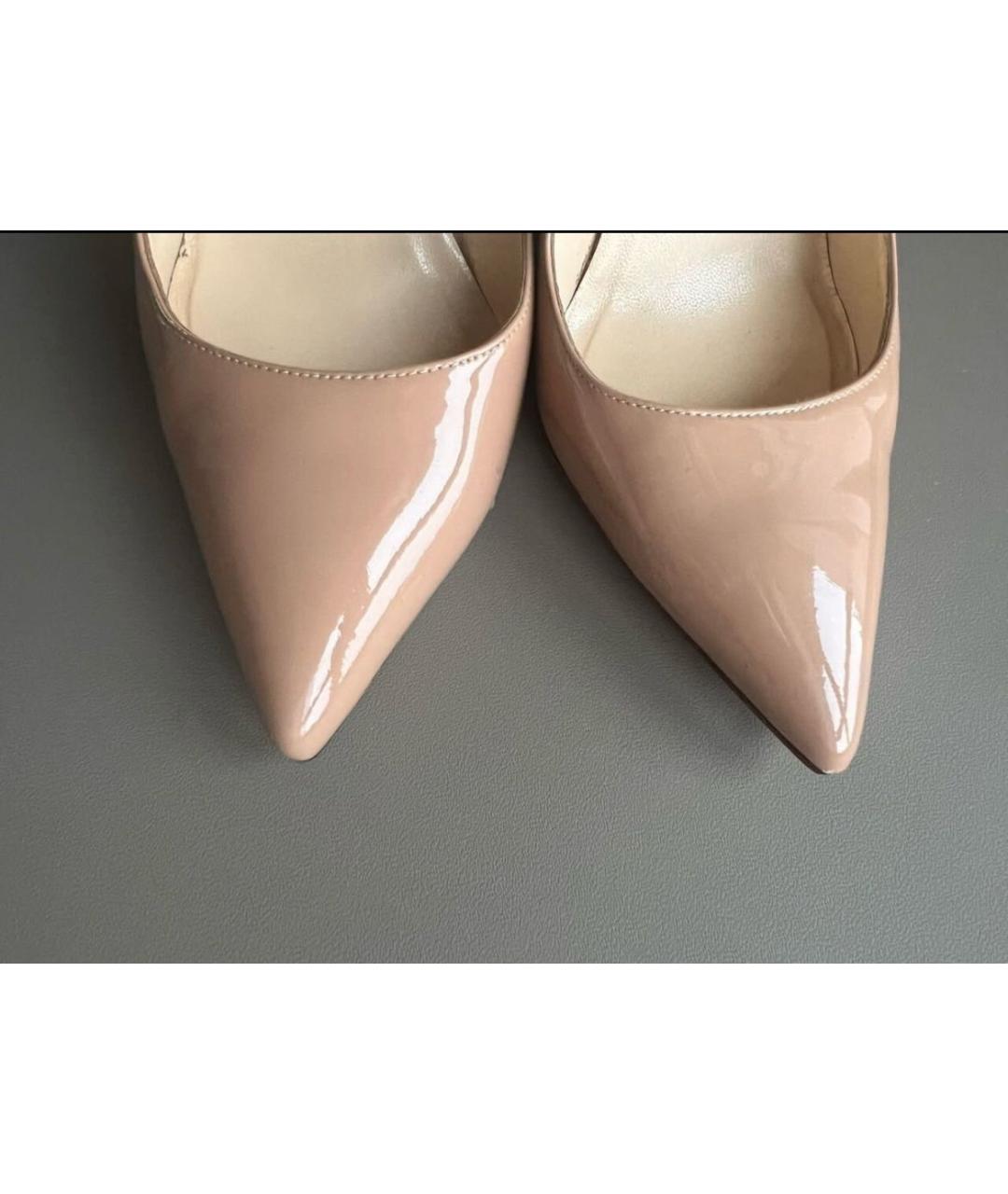 CHRISTIAN LOUBOUTIN Бежевые туфли из лакированной кожи, фото 5