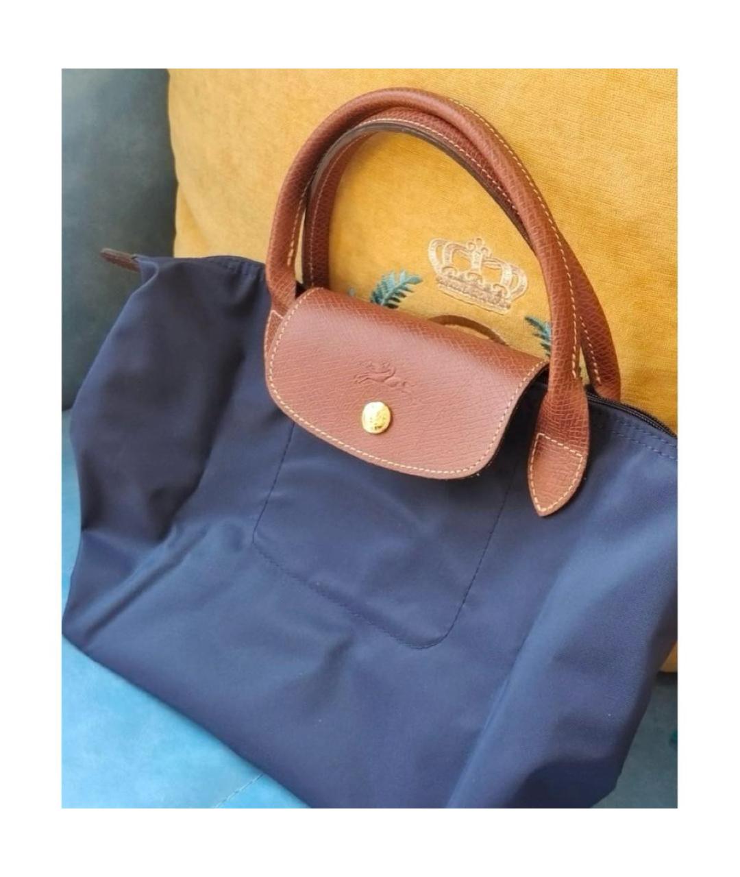 LONGCHAMP Темно-синяя сумка тоут, фото 6