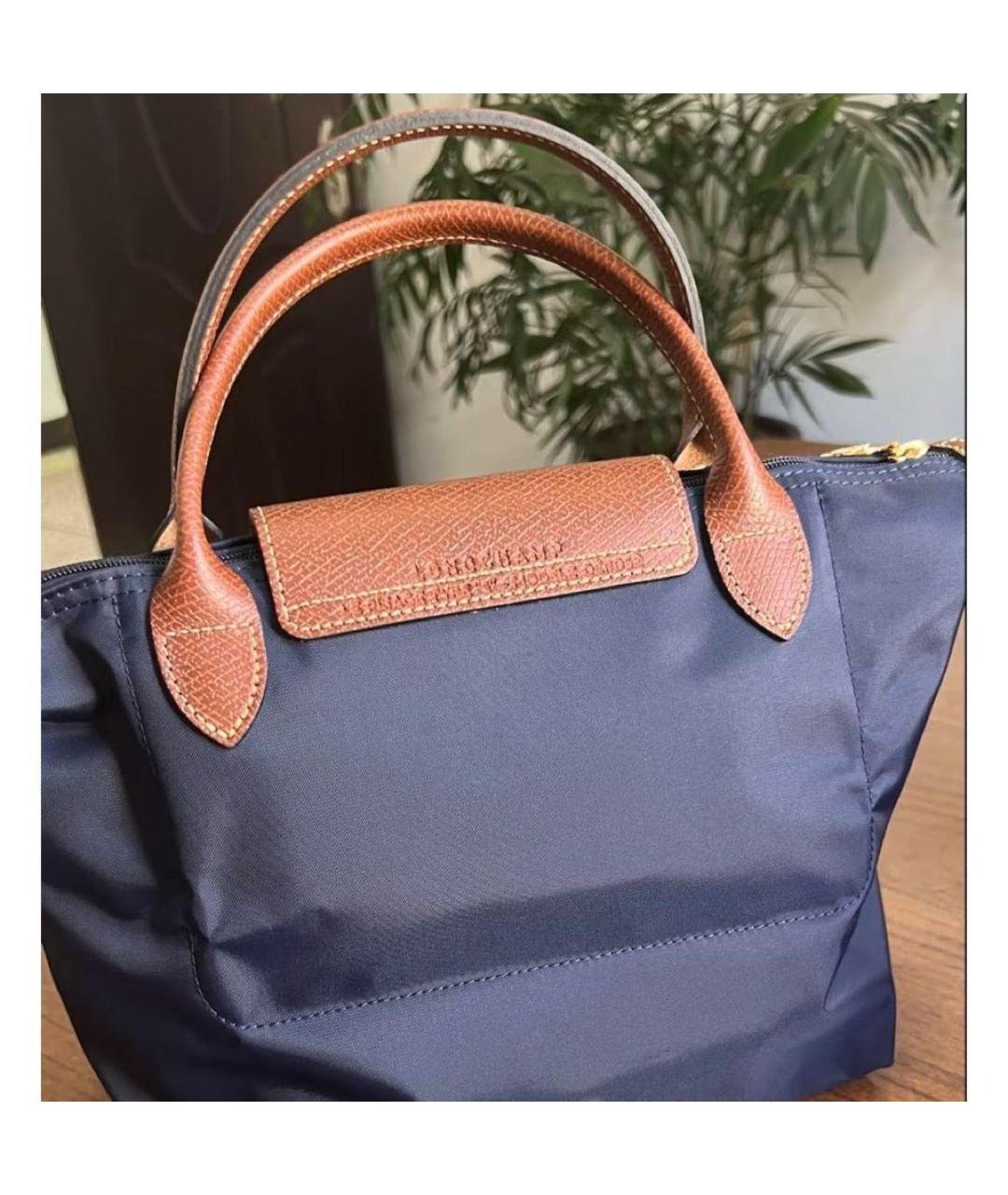 LONGCHAMP Темно-синяя сумка тоут, фото 7