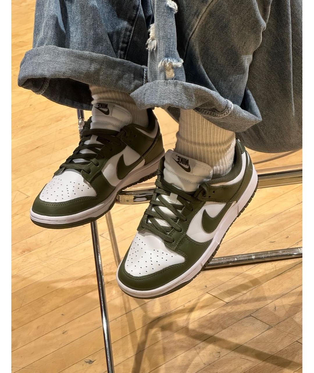 NIKE Зеленые кожаные кеды, фото 8