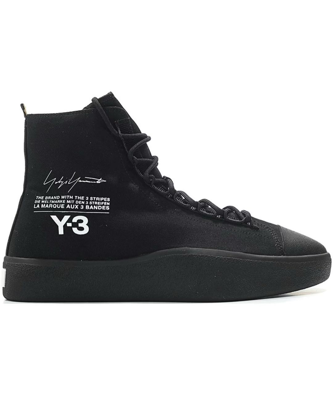 Y-3 Черные высокие кроссовки / кеды, фото 1