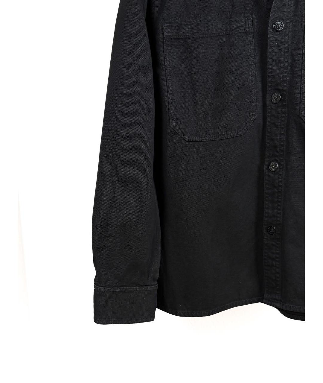 STONE ISLAND Черная хлопковая кэжуал рубашка, фото 3