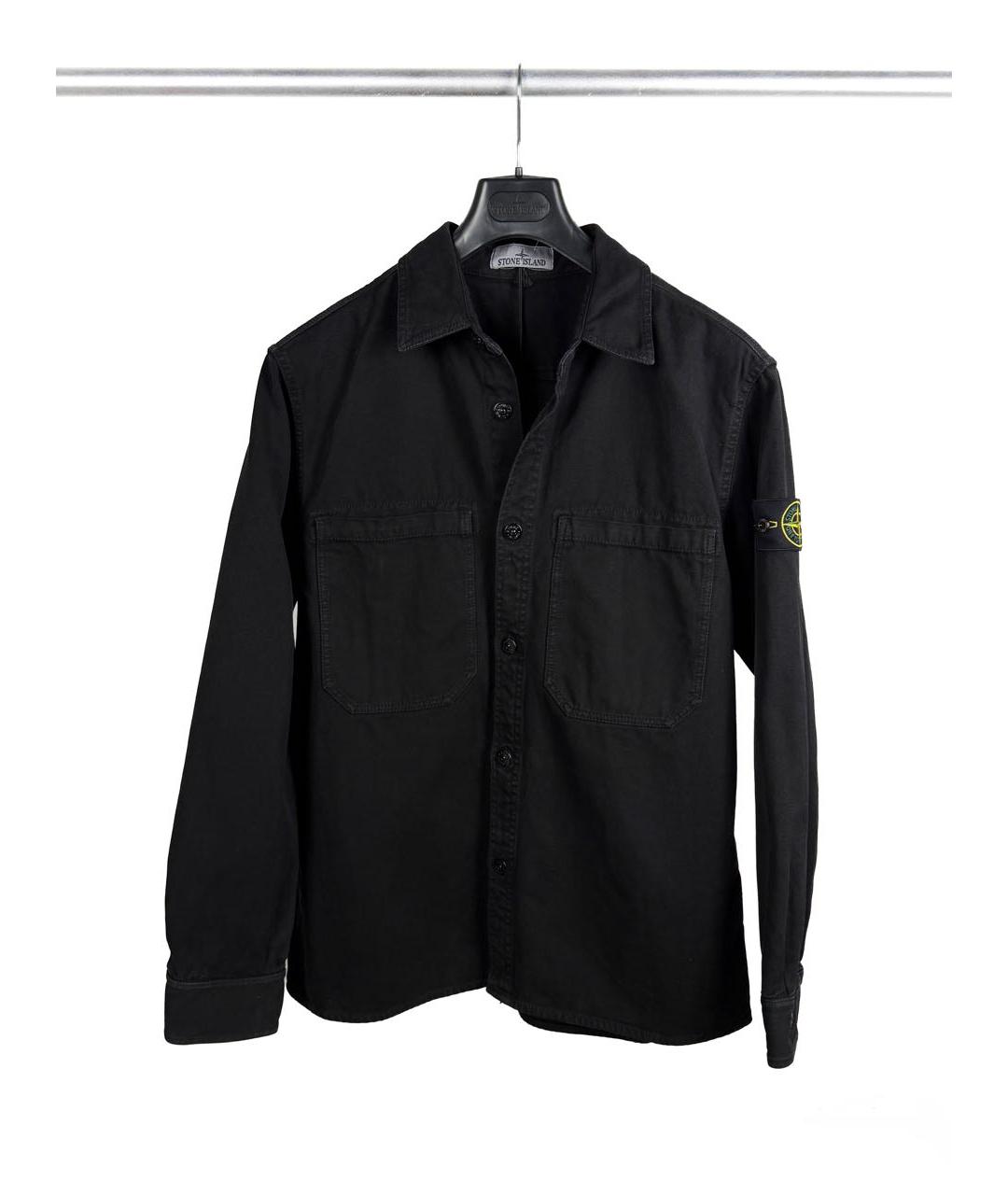 STONE ISLAND Черная хлопковая кэжуал рубашка, фото 8