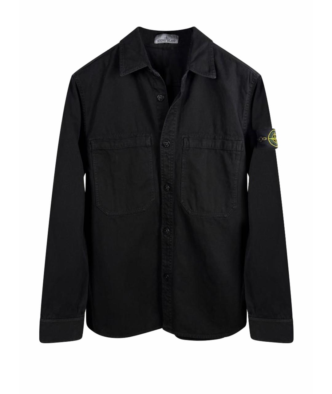 STONE ISLAND Черная хлопковая кэжуал рубашка, фото 1