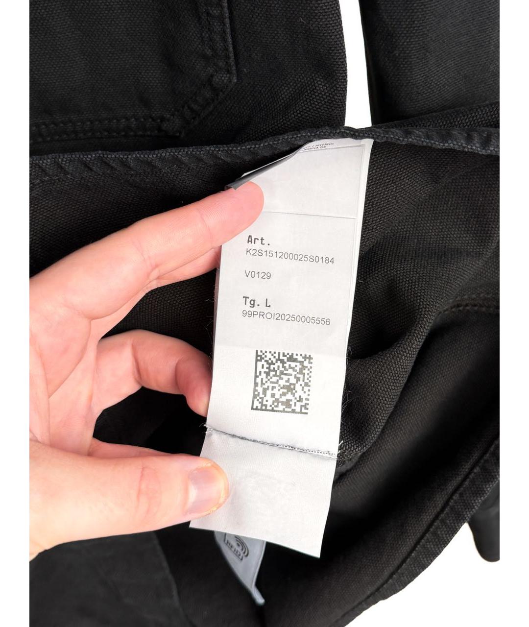 STONE ISLAND Черная хлопковая кэжуал рубашка, фото 7