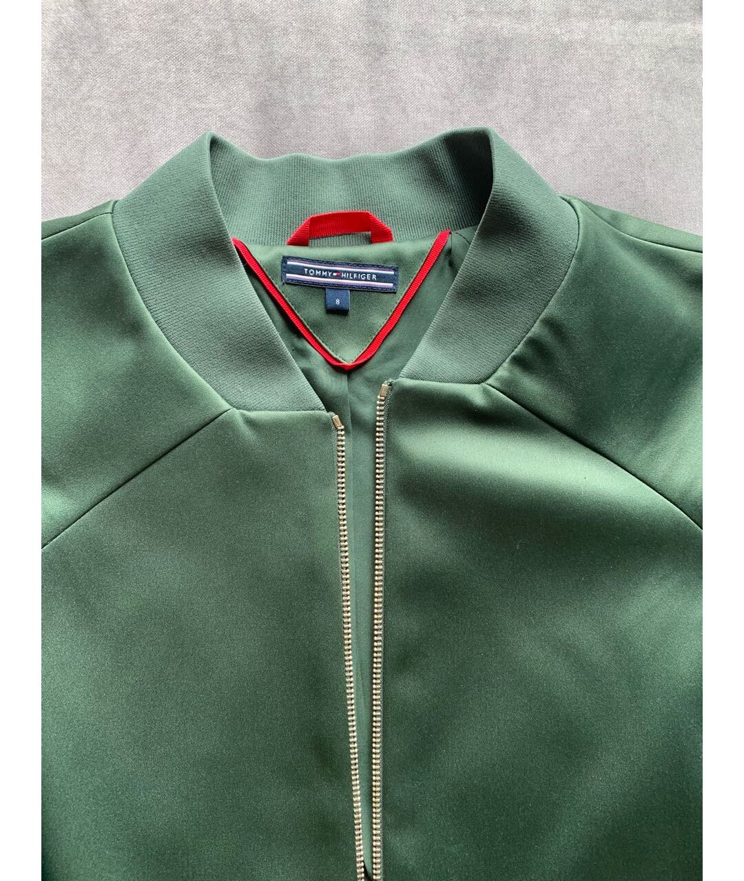 HILFIGER COLLECTION Зеленая атласная куртка, фото 4