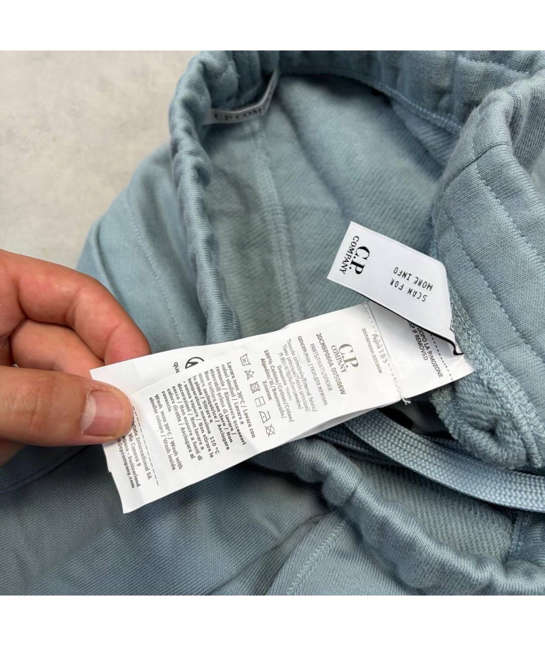 CP COMPANY Голубые хлопковые повседневные брюки, фото 5