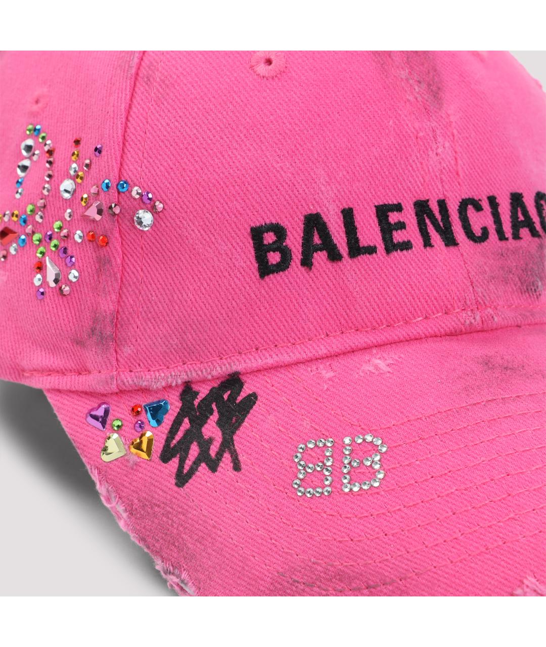 BALENCIAGA Розовая хлопковая кепка, фото 3