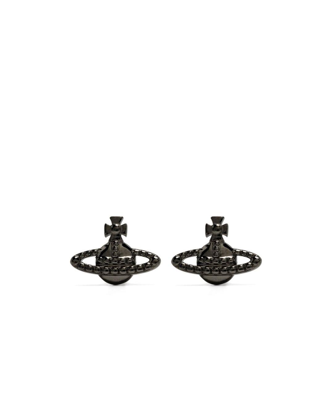 VIVIENNE WESTWOOD Черные латунные серьги, фото 6
