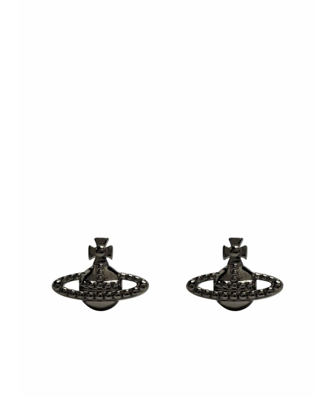 VIVIENNE WESTWOOD Черные латунные серьги, фото 1