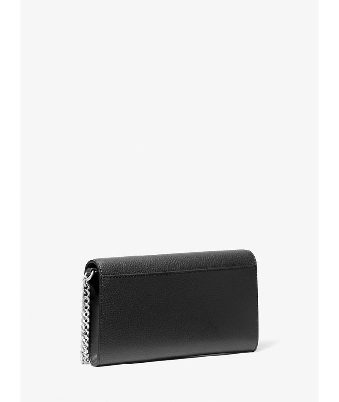 MICHAEL KORS Черная кожаная сумка через плечо, фото 2