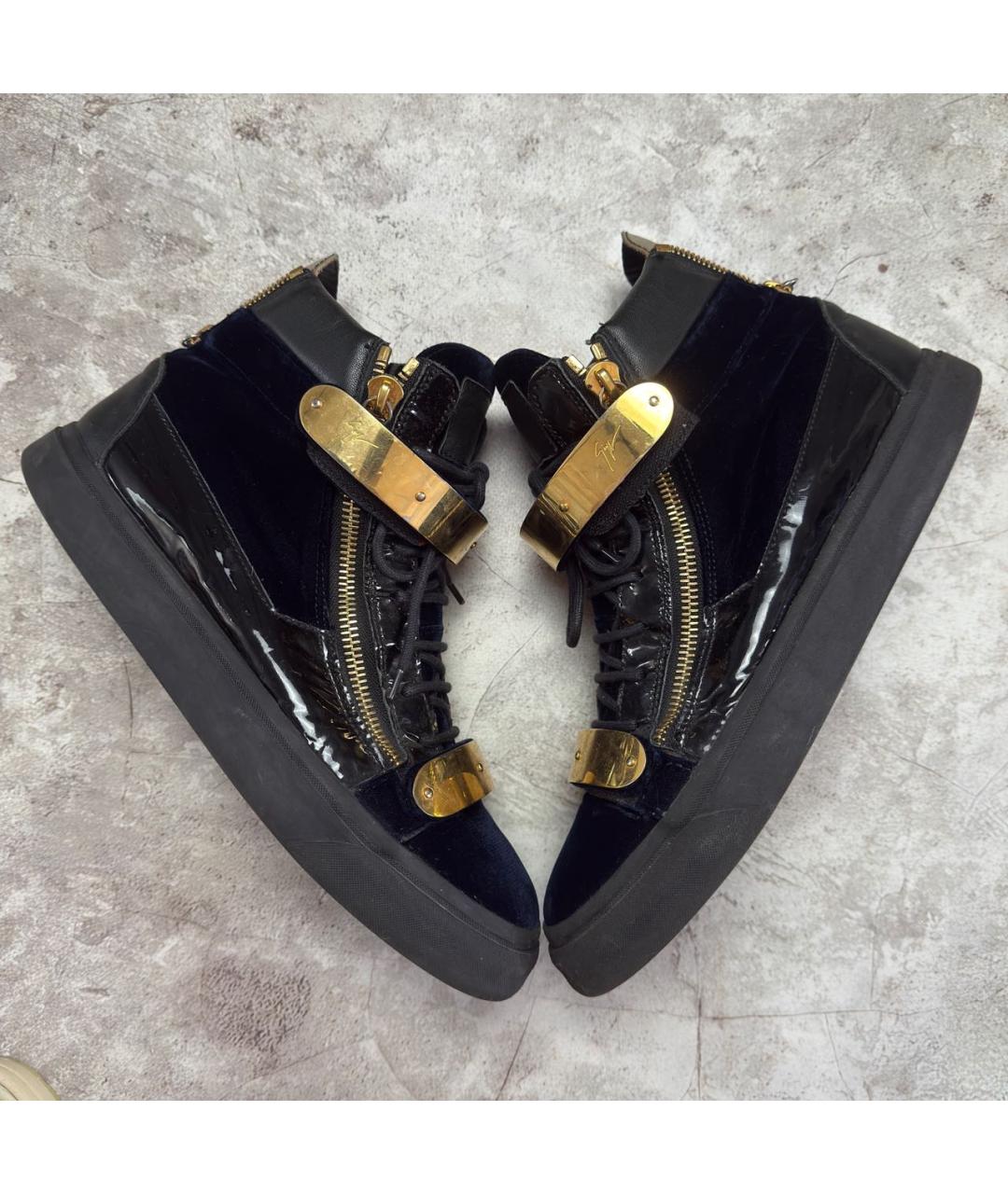 GIUSEPPE ZANOTTI DESIGN Черные высокие кроссовки / кеды, фото 3