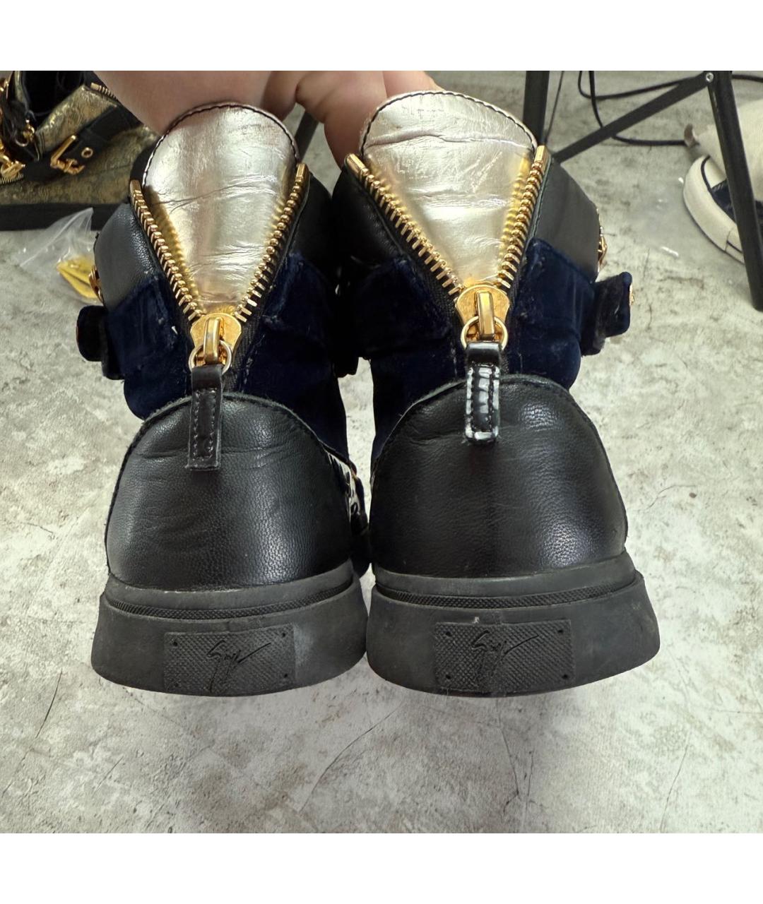 GIUSEPPE ZANOTTI DESIGN Черные высокие кроссовки / кеды, фото 5