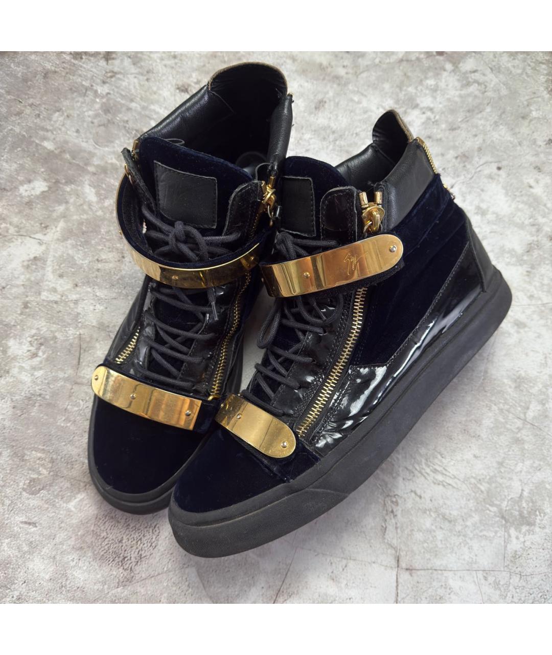 GIUSEPPE ZANOTTI DESIGN Черные высокие кроссовки / кеды, фото 9