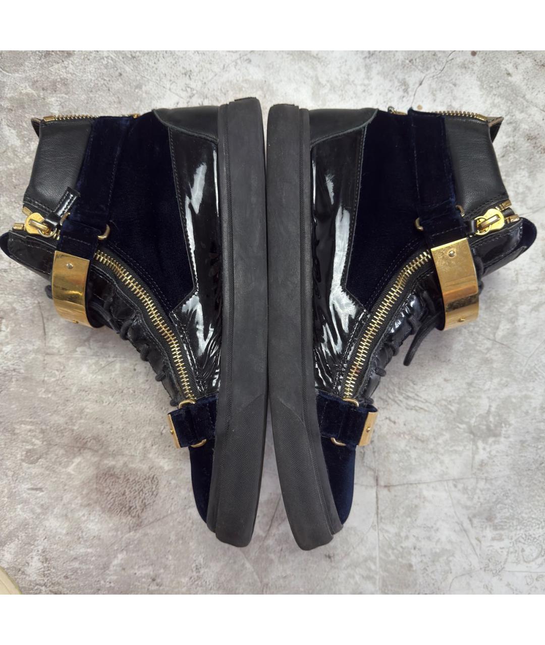GIUSEPPE ZANOTTI DESIGN Черные высокие кроссовки / кеды, фото 4