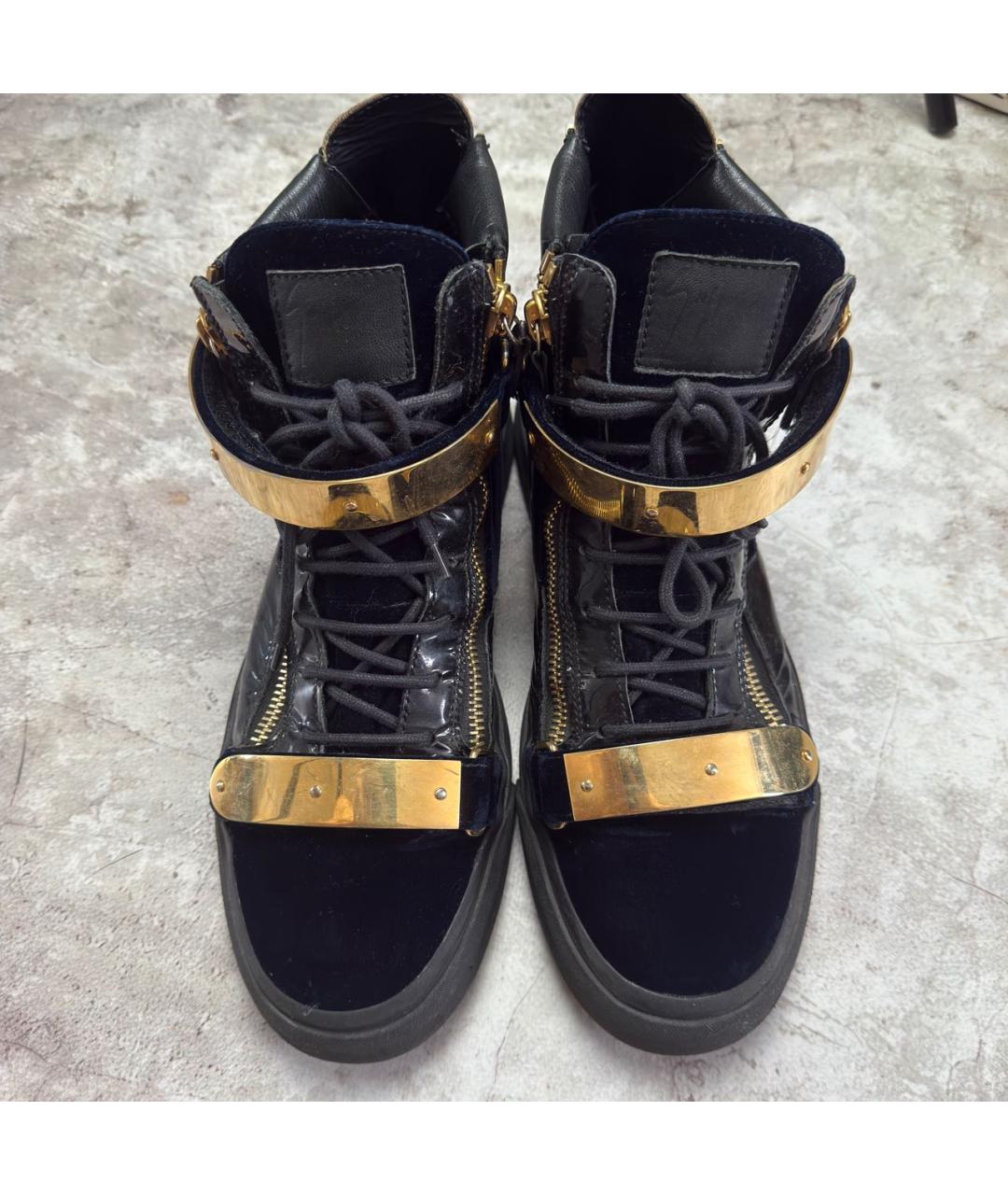 GIUSEPPE ZANOTTI DESIGN Черные высокие кроссовки / кеды, фото 2