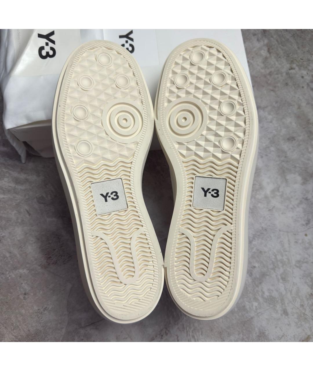 Y-3 Белые кожаные высокие кроссовки / кеды, фото 6