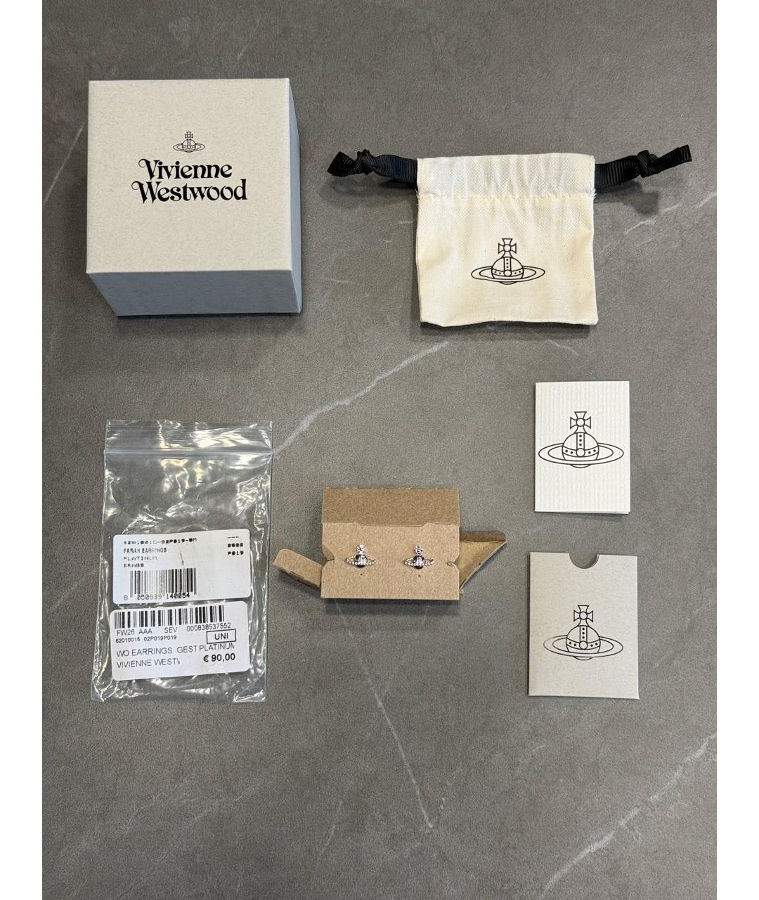 VIVIENNE WESTWOOD Серебряные латунные серьги, фото 5