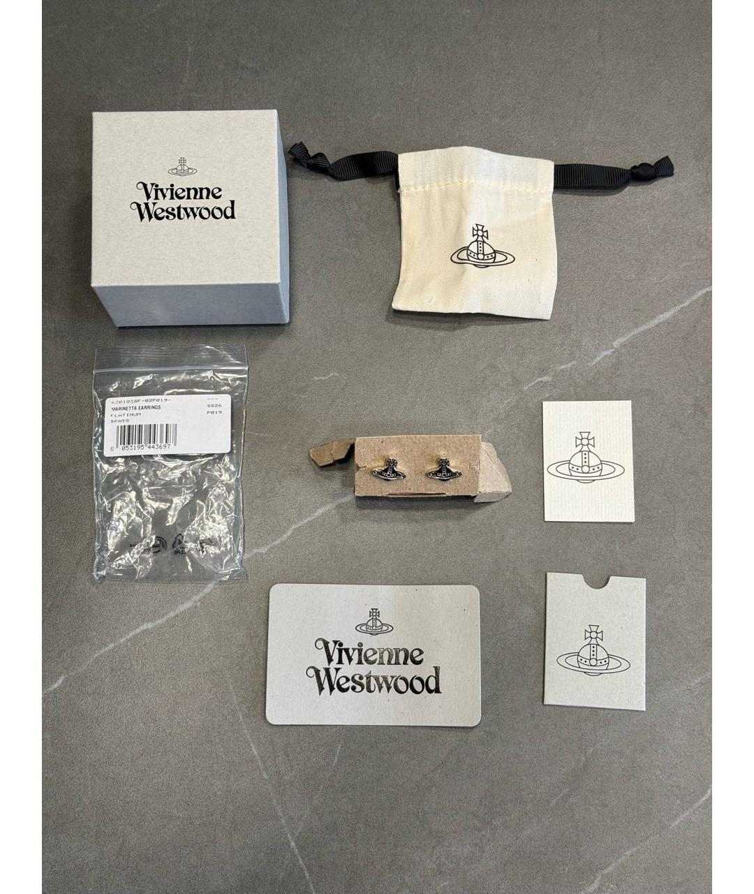 VIVIENNE WESTWOOD Серебряные латунные серьги, фото 6