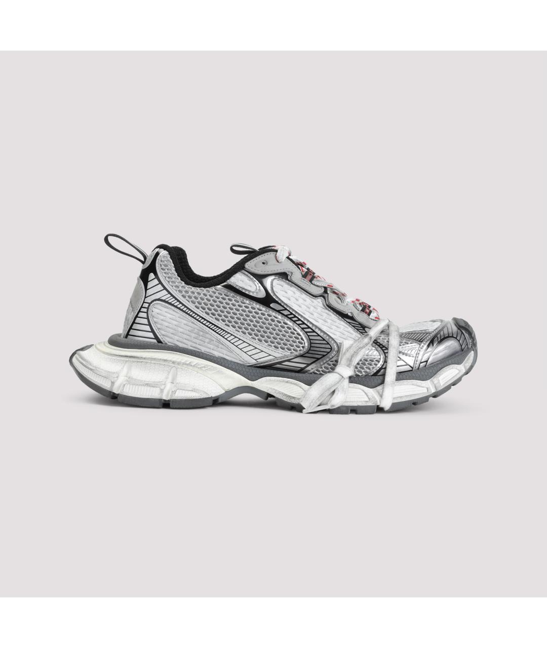 BALENCIAGA Серые синтетические низкие кроссовки / кеды, фото 2