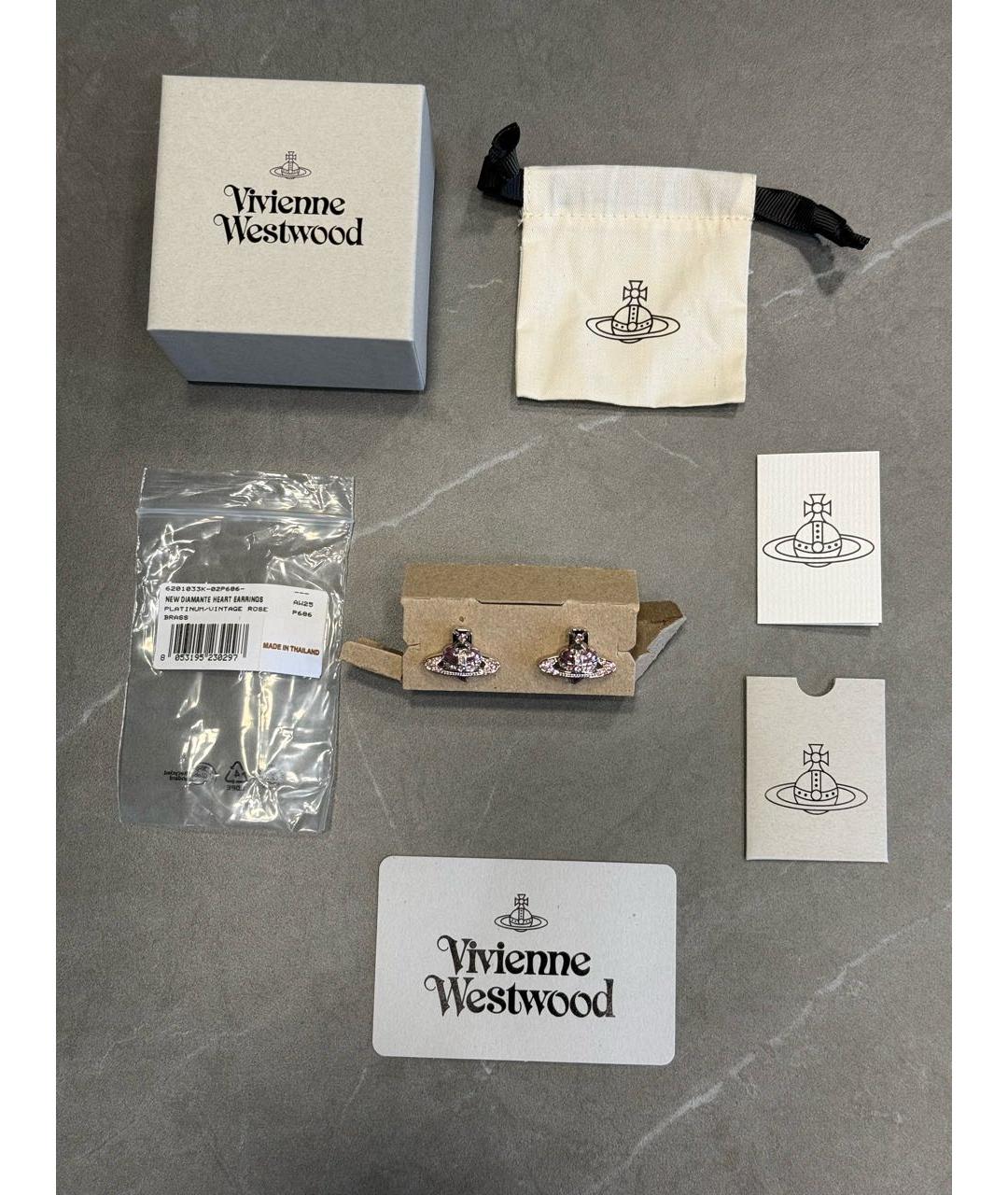 VIVIENNE WESTWOOD Серебряные латунные серьги, фото 6