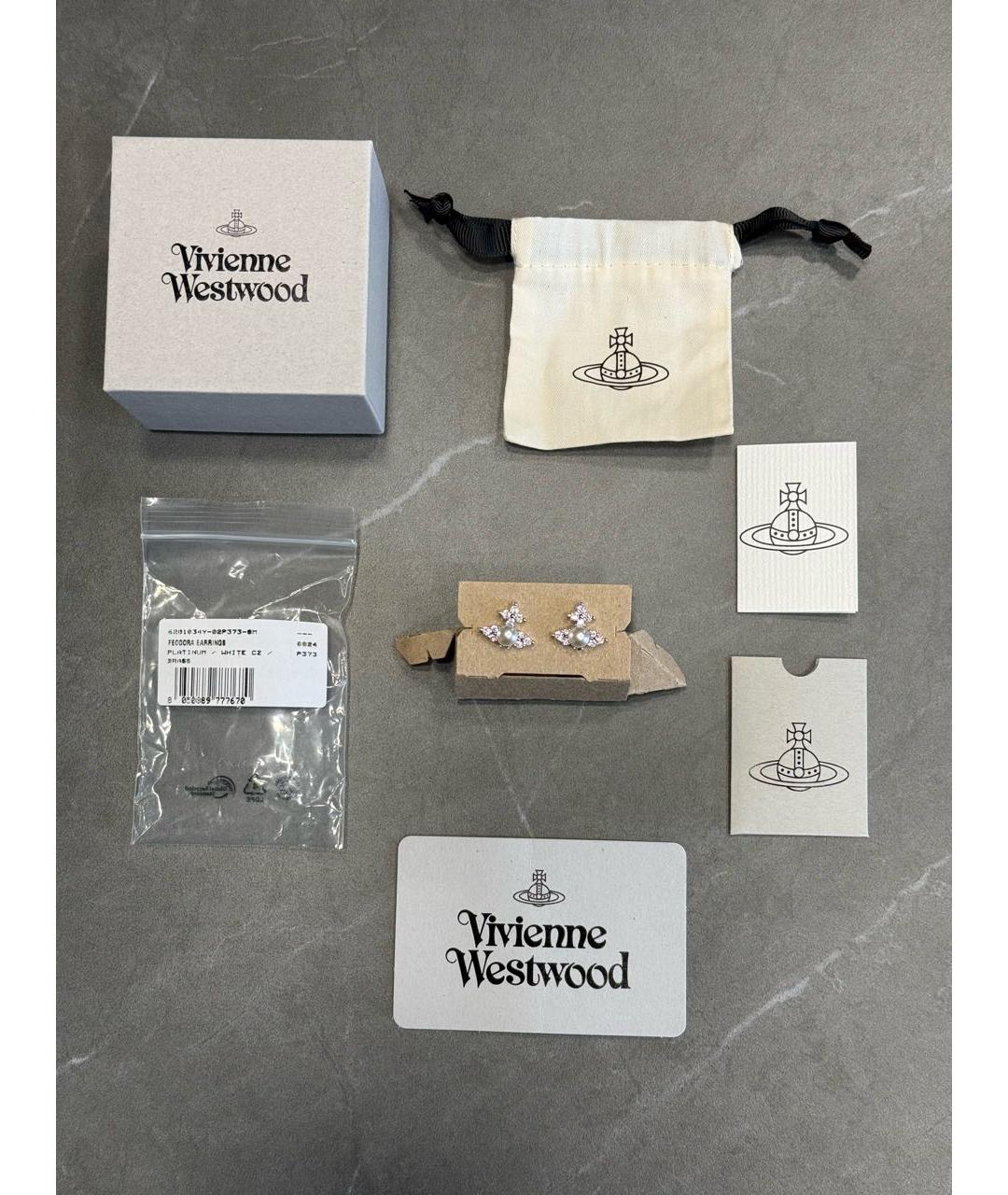 VIVIENNE WESTWOOD Серебряные латунные серьги, фото 6