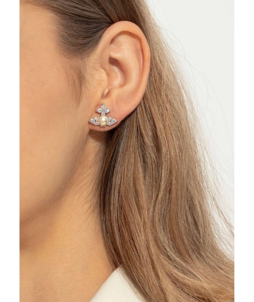 VIVIENNE WESTWOOD Серебряные латунные серьги, фото 3