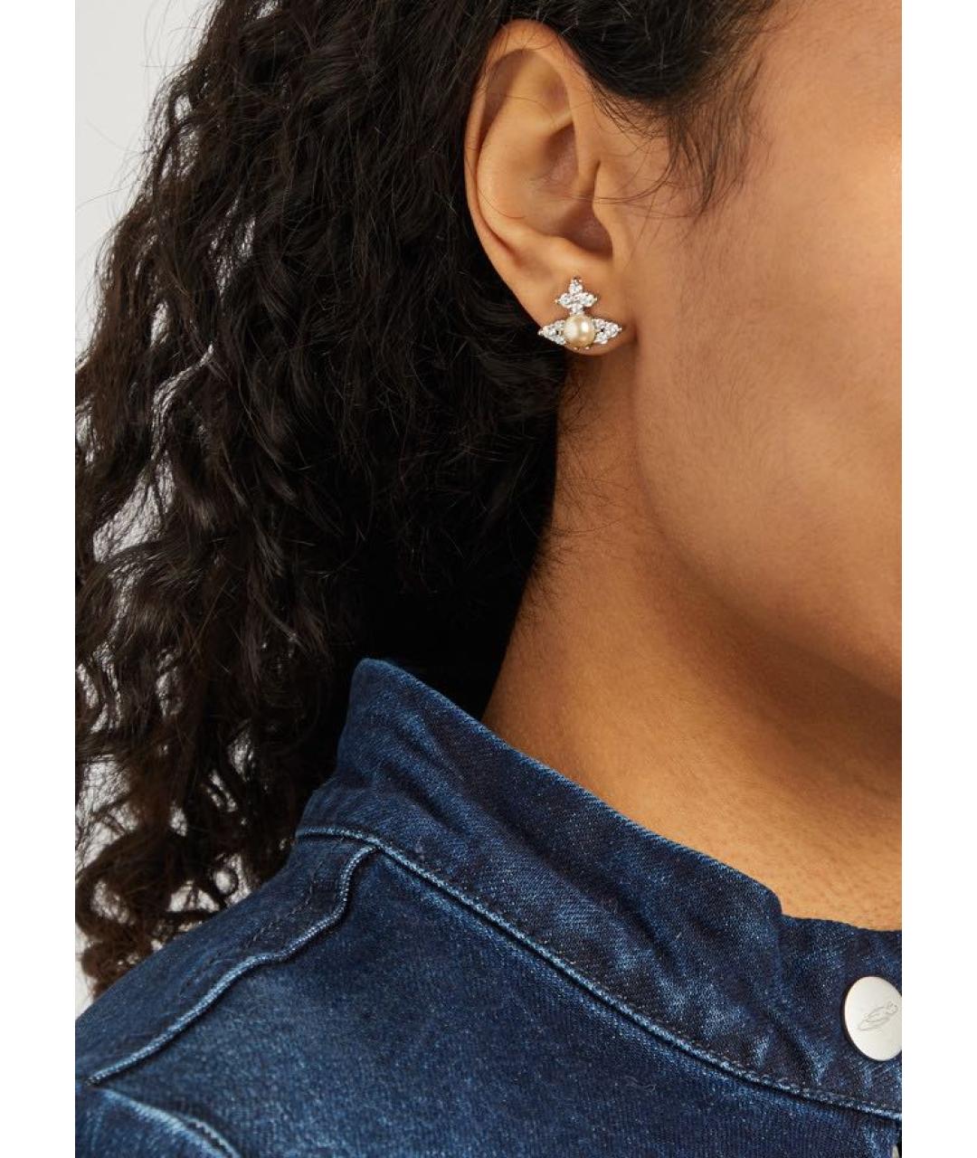 VIVIENNE WESTWOOD Серебряные латунные серьги, фото 4