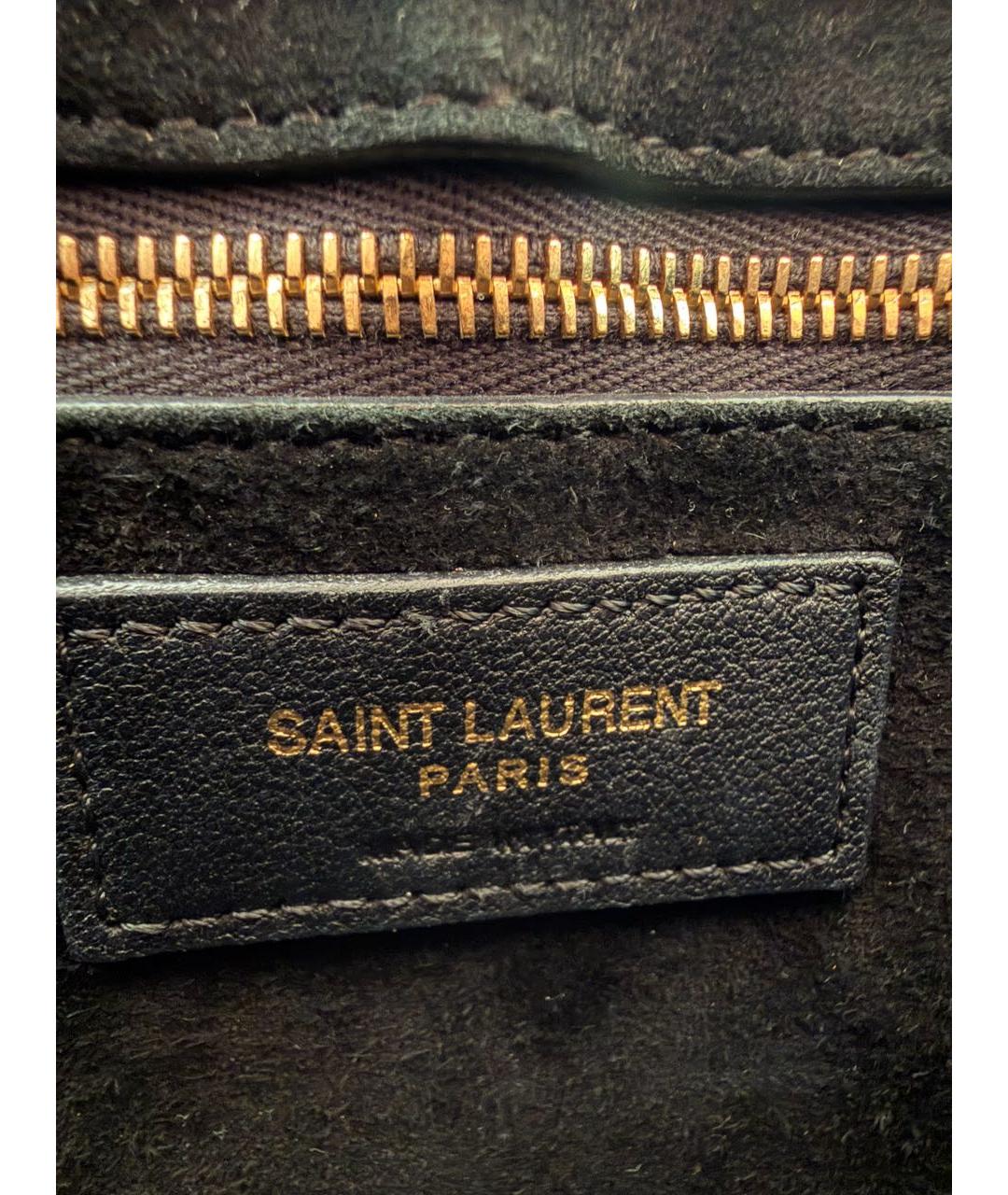 YVES SAINT LAURENT BEAUTY Черная сумка с короткими ручками из экзотической кожи, фото 7