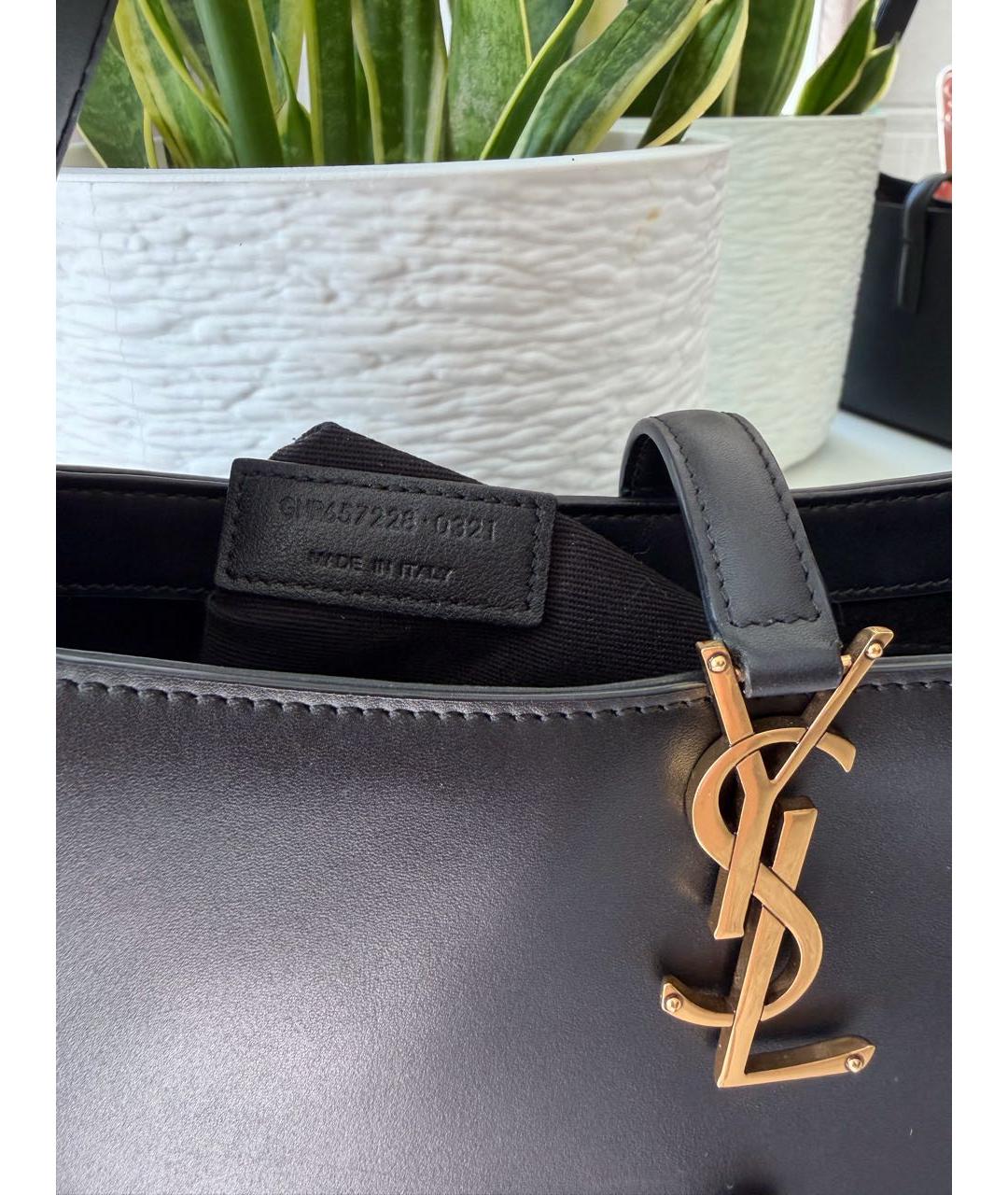 YVES SAINT LAURENT BEAUTY Черная сумка с короткими ручками из экзотической кожи, фото 5