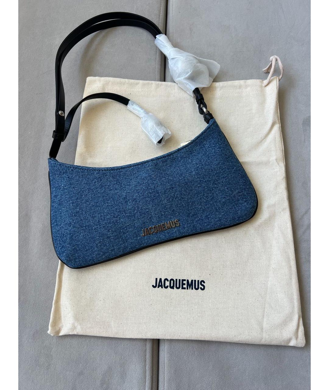 JACQUEMUS Деним сумка с короткими ручками, фото 4