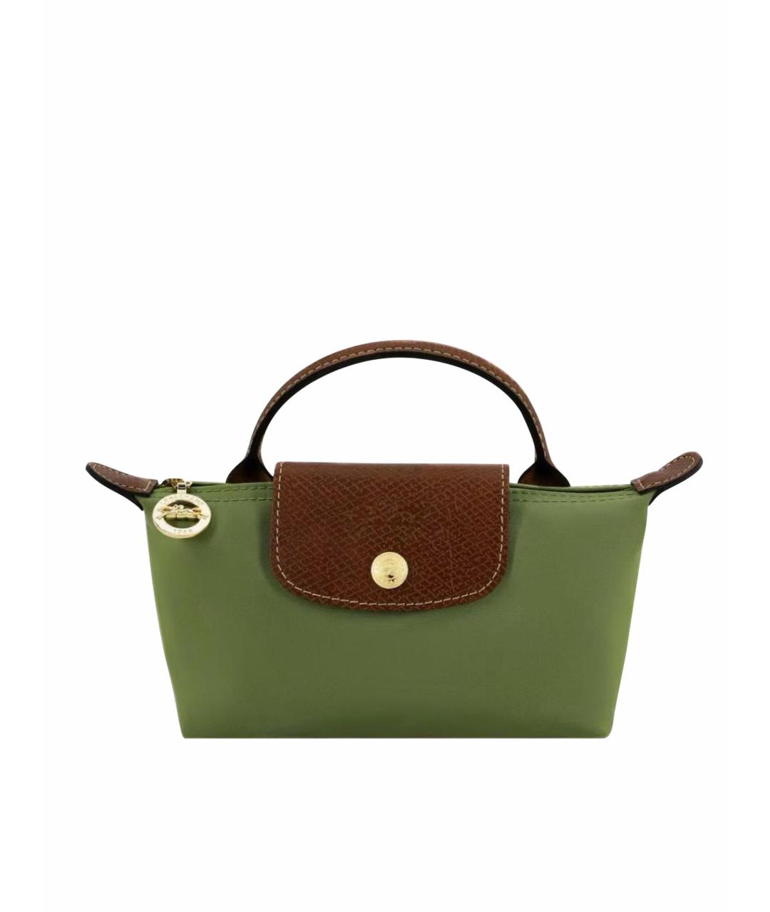LONGCHAMP Зеленая сумка с короткими ручками, фото 1