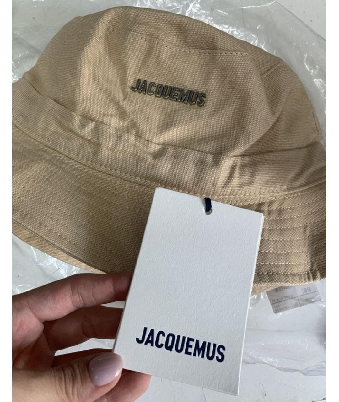 JACQUEMUS Бежевая хлопковая панама, фото 4