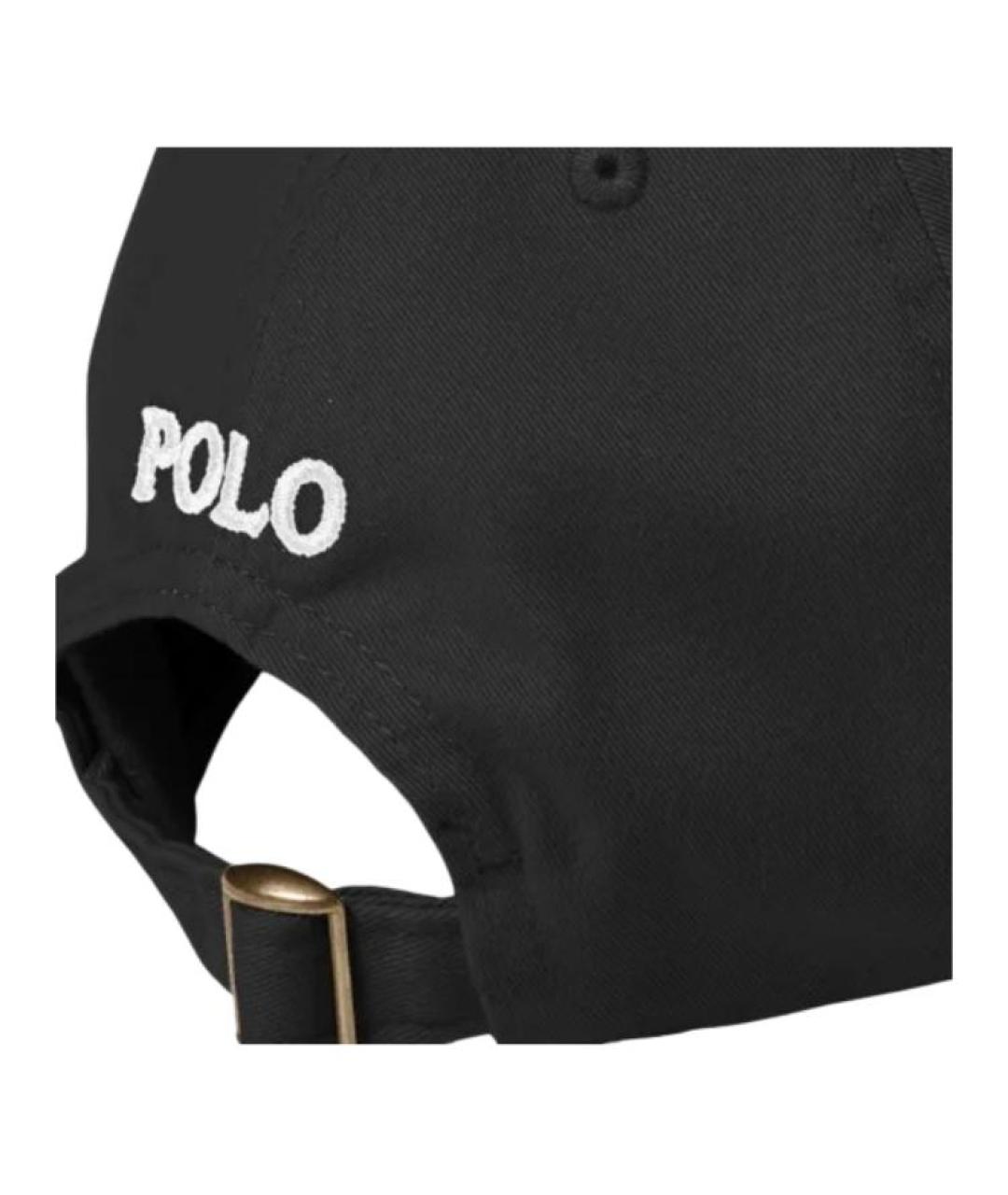 POLO RALPH LAUREN Черная хлопковая кепка, фото 4