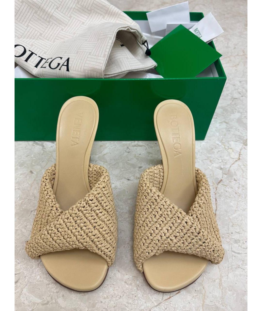 BOTTEGA VENETA Бежевые мюли, фото 2