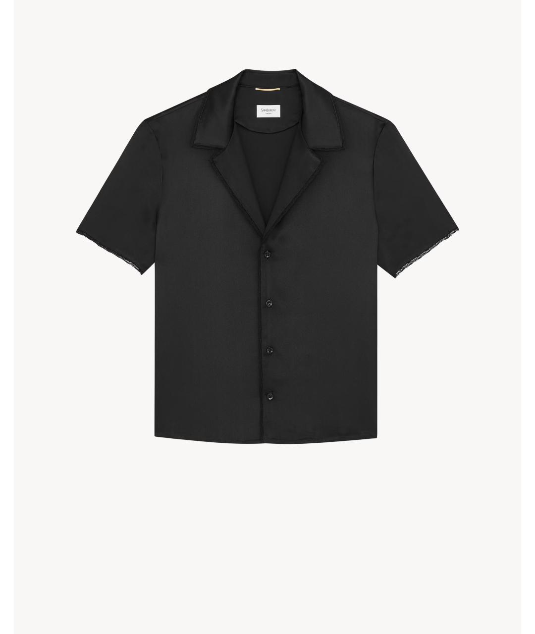SAINT LAURENT Черная шелковая рубашка, фото 3
