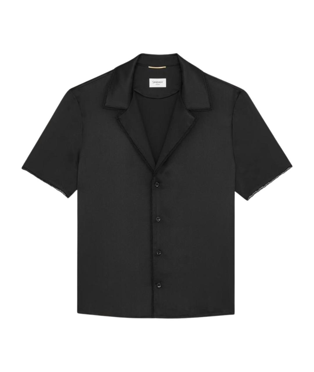 SAINT LAURENT Черная шелковая рубашка, фото 1