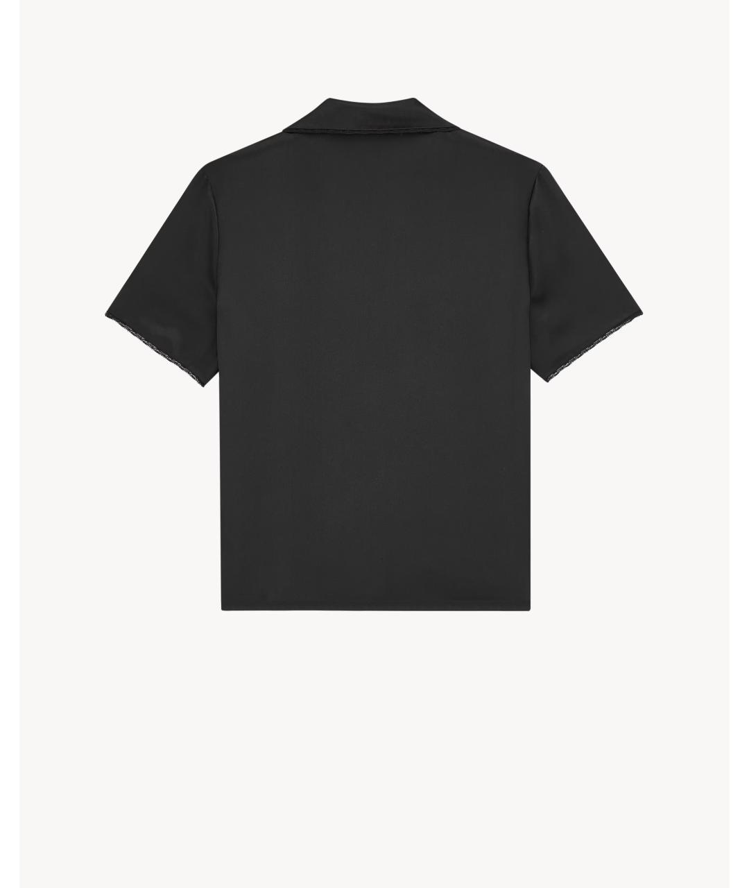 SAINT LAURENT Черная шелковая рубашка, фото 2