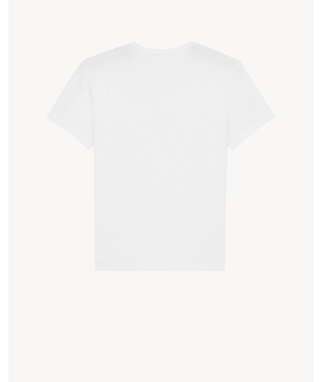 SAINT LAURENT Белая хлопковая футболка, фото 2
