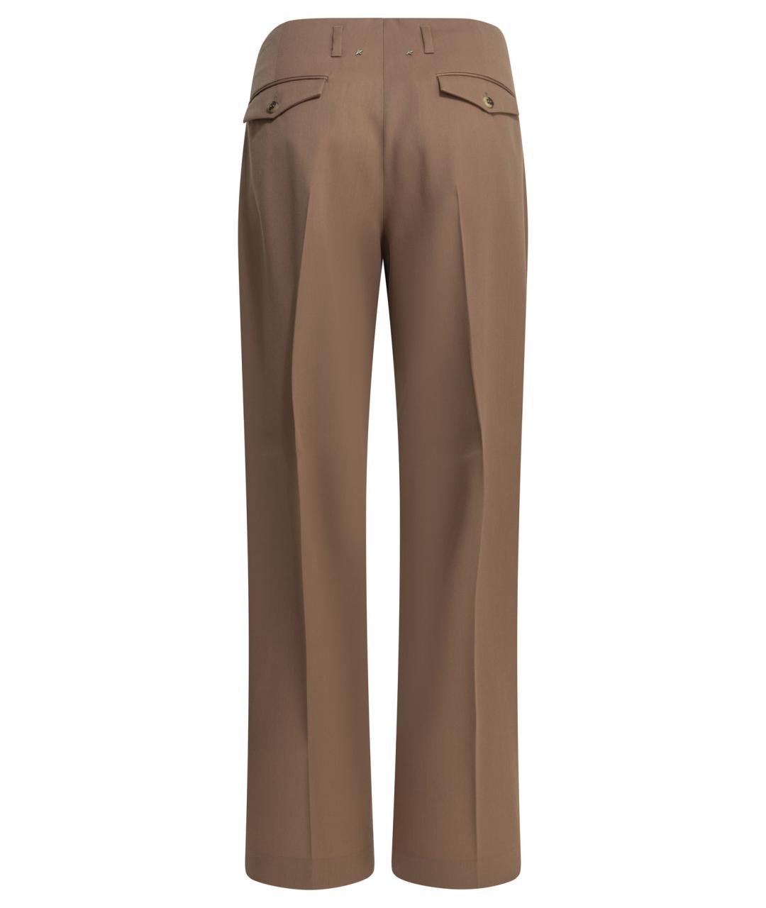 GOLDEN GOOSE Розовые шерстяные прямые брюки, фото 2