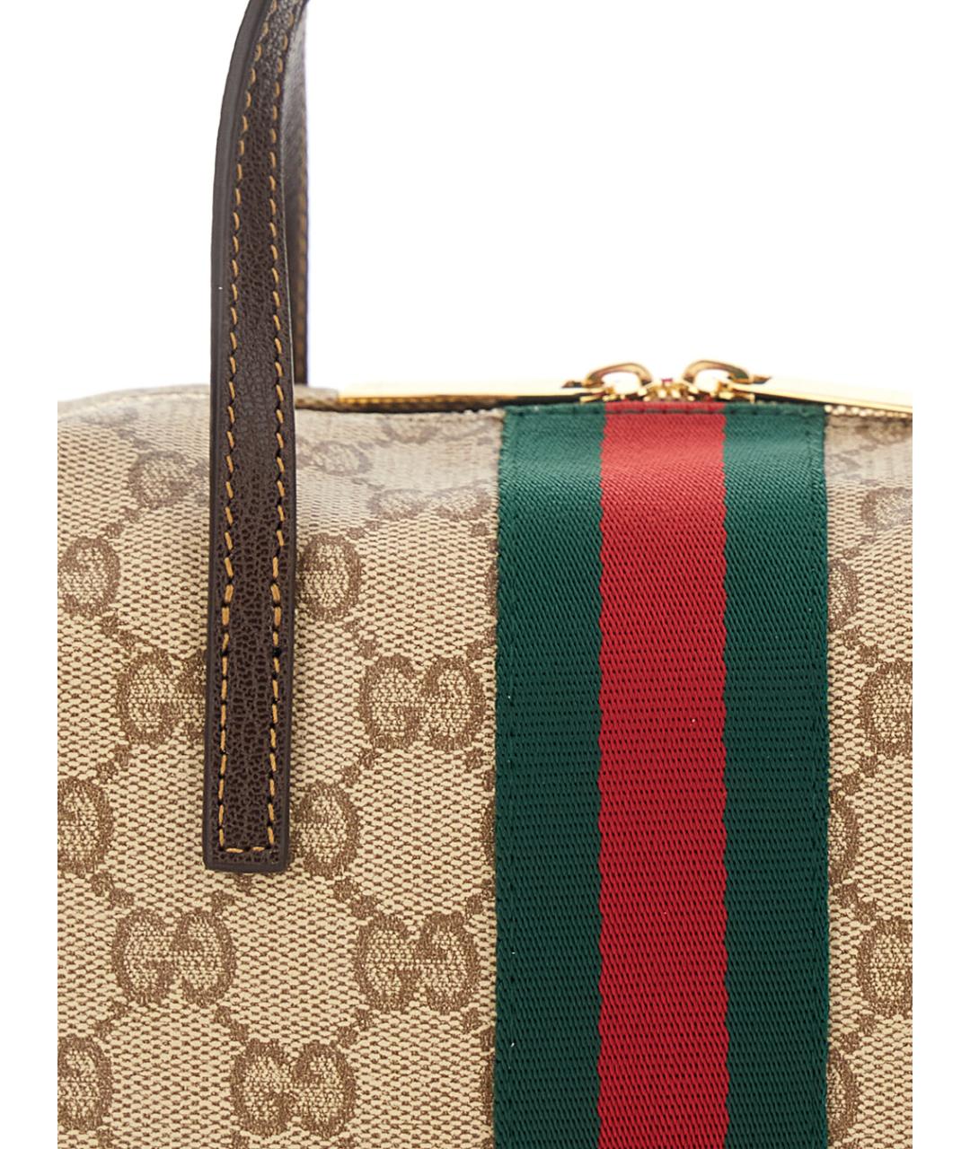 GUCCI Бежевая канва сумка тоут, фото 3