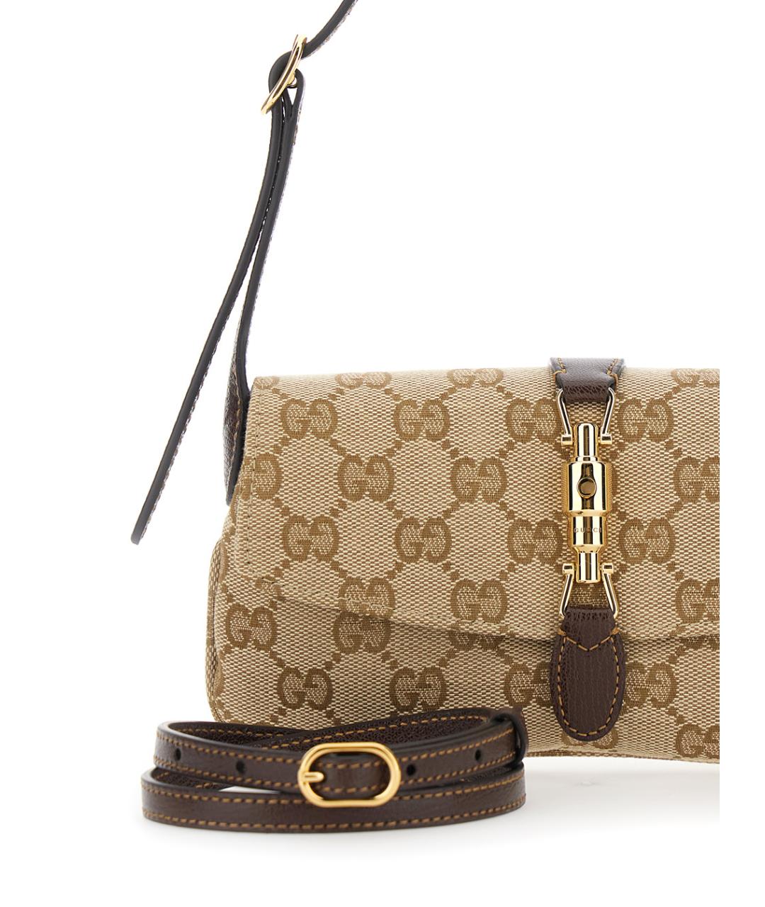 GUCCI Бежевая канва сумка через плечо, фото 3