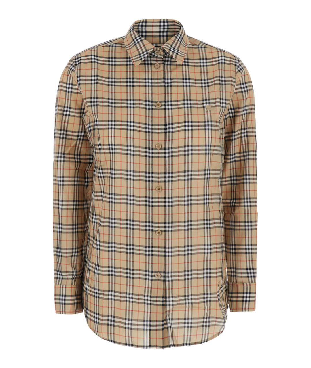 BURBERRY Бежевая хлопковая рубашка, фото 1