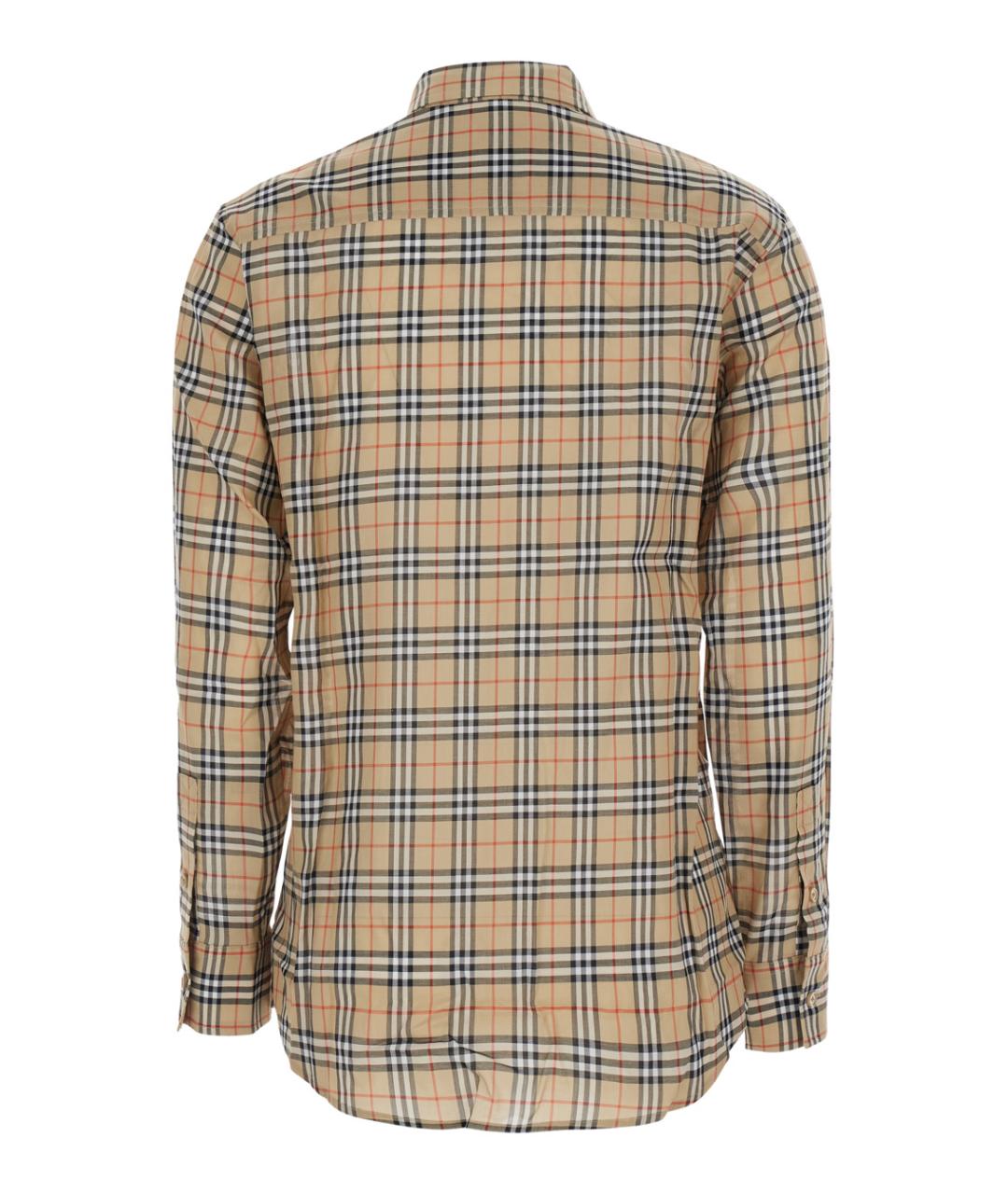 BURBERRY Бежевая хлопковая рубашка, фото 2