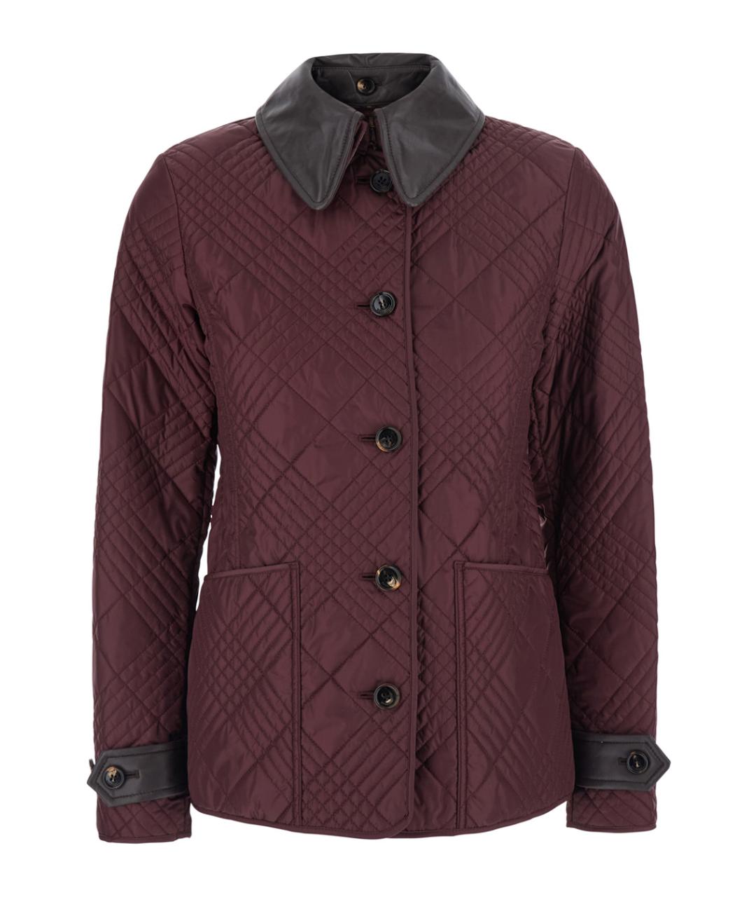 BURBERRY Бордовая полиамидовая куртка, фото 1