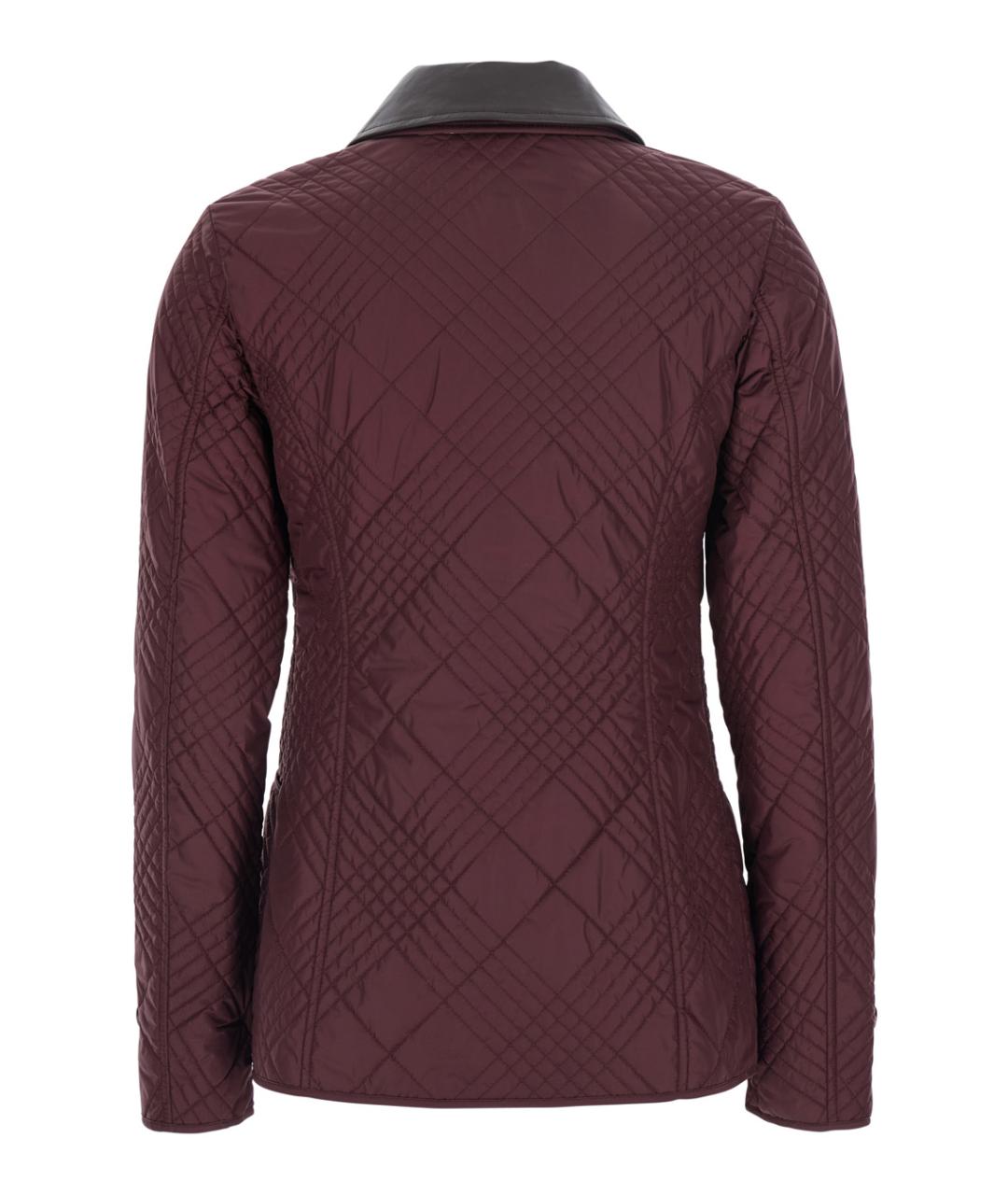 BURBERRY Бордовая полиамидовая куртка, фото 2